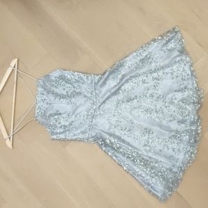Blue grey dress size B darlin size 7/8
